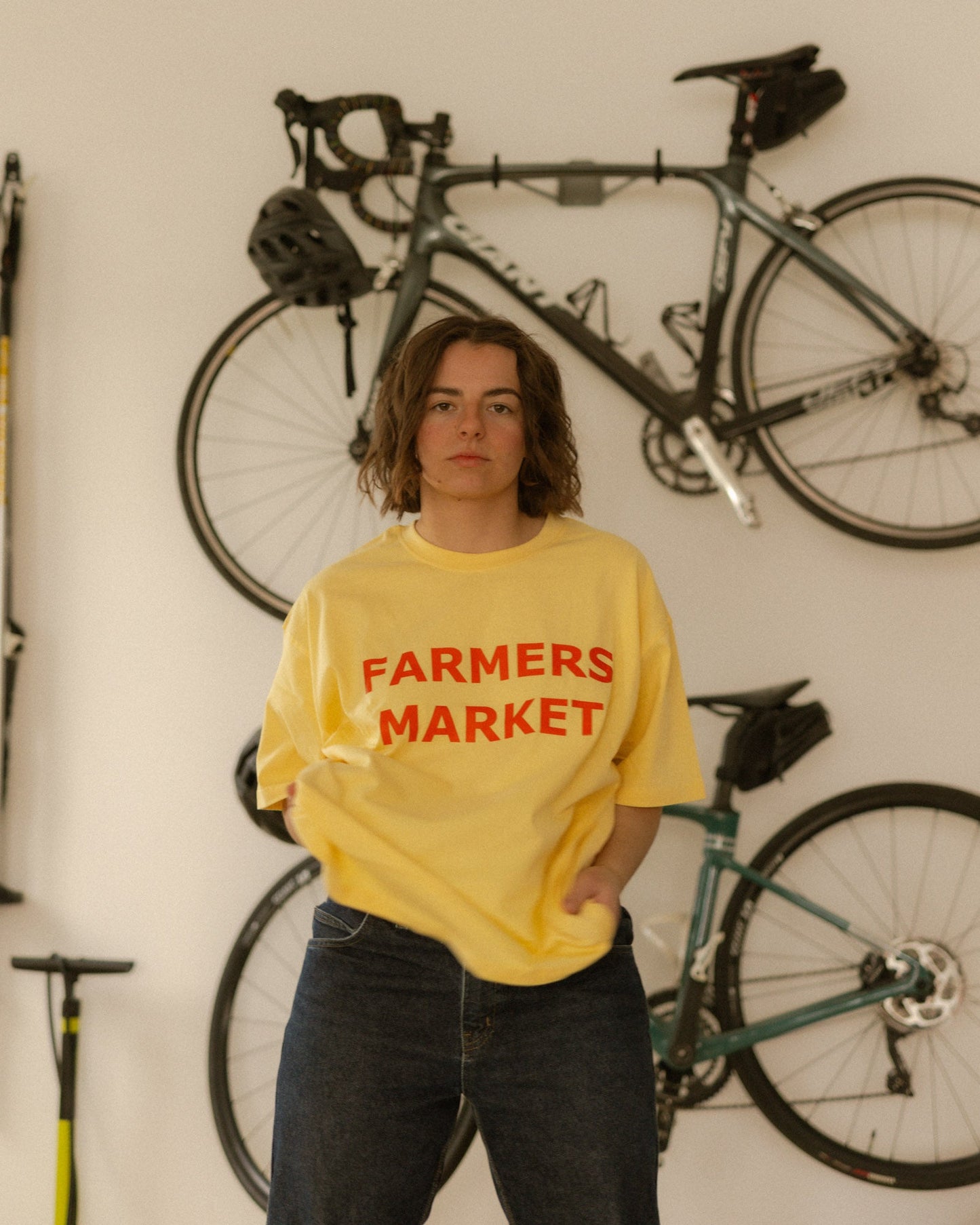 woman's farmers market tee - Pigeon said please