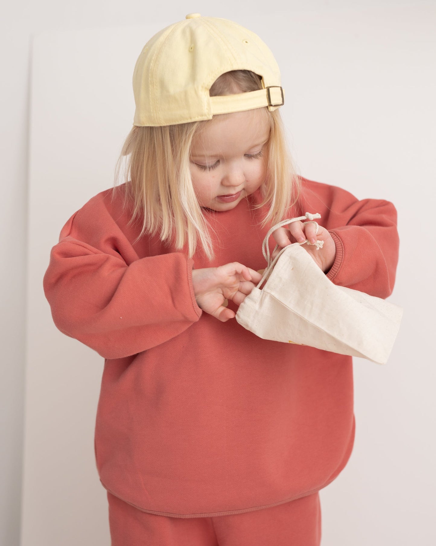 butter drawstring bag small - Pigeon said please