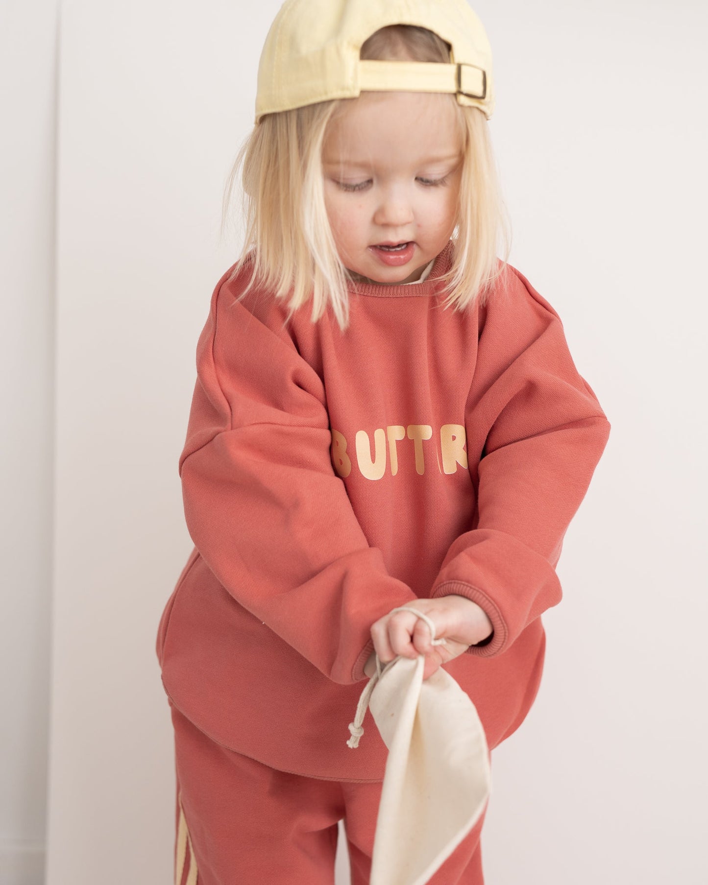 butter drawstring bag small - Pigeon said please