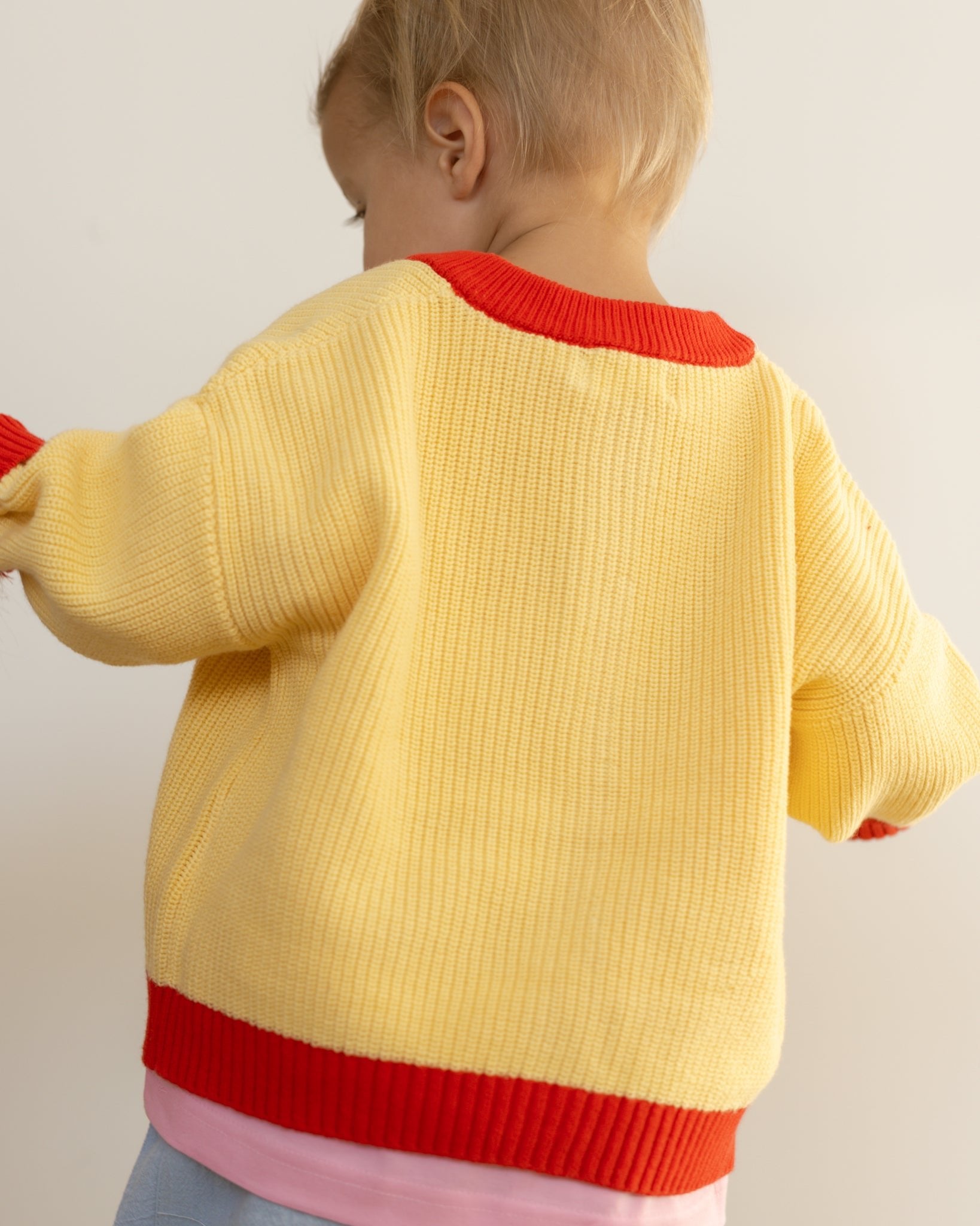 chunky knit cardigan - Pigeon said please