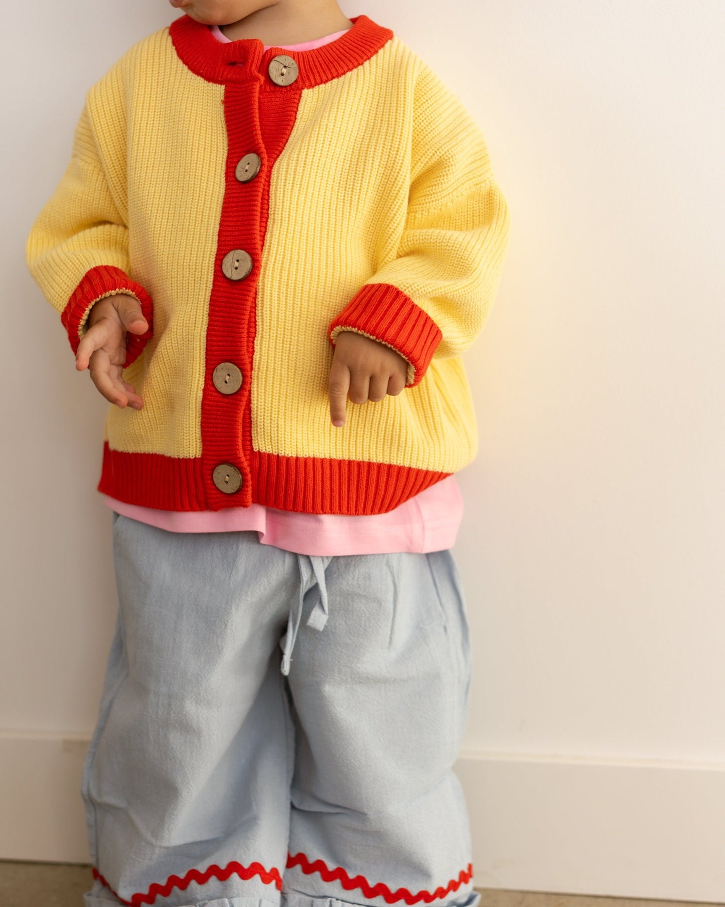 chunky knit cardigan - Pigeon said please