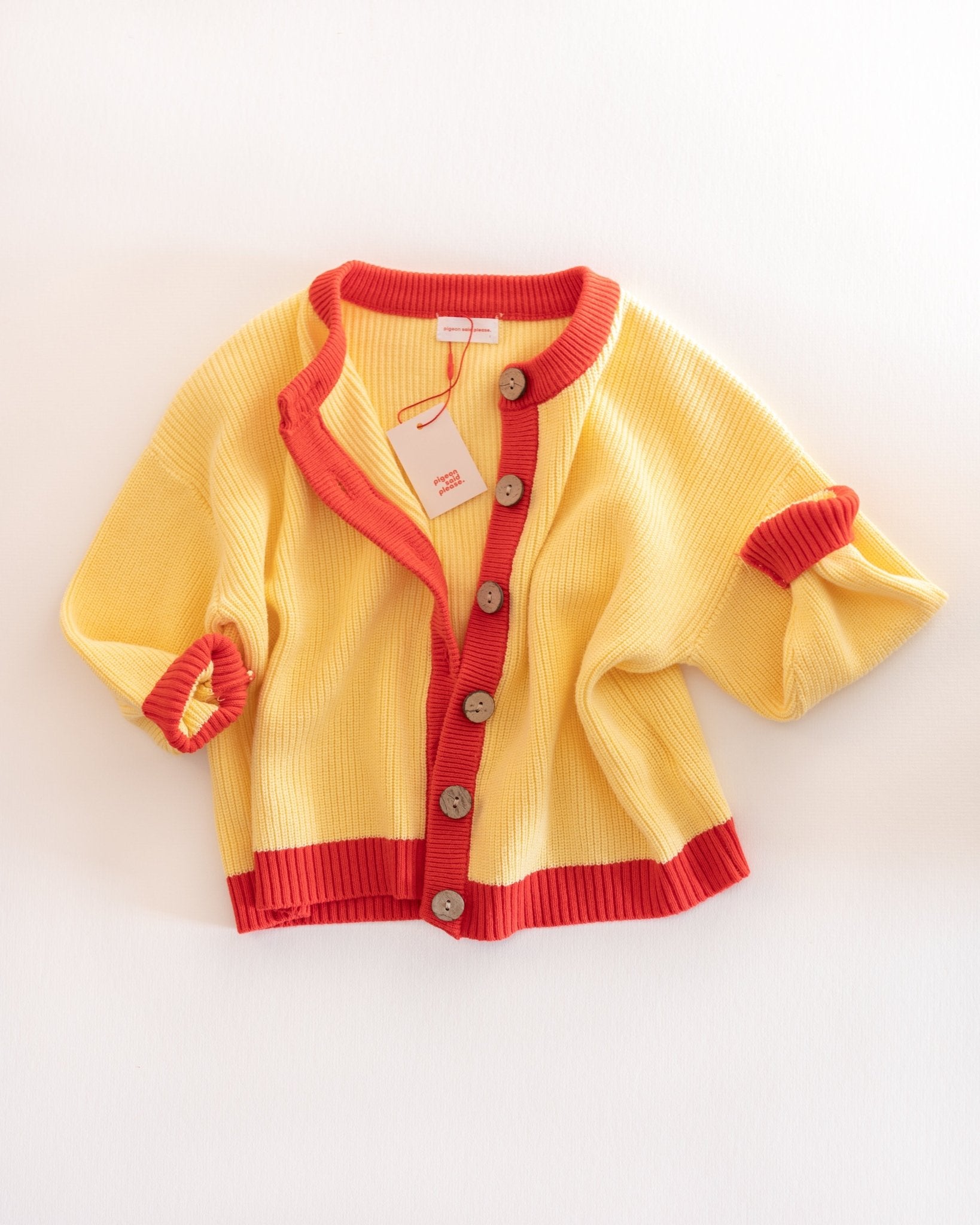 chunky knit cardigan - Pigeon said please