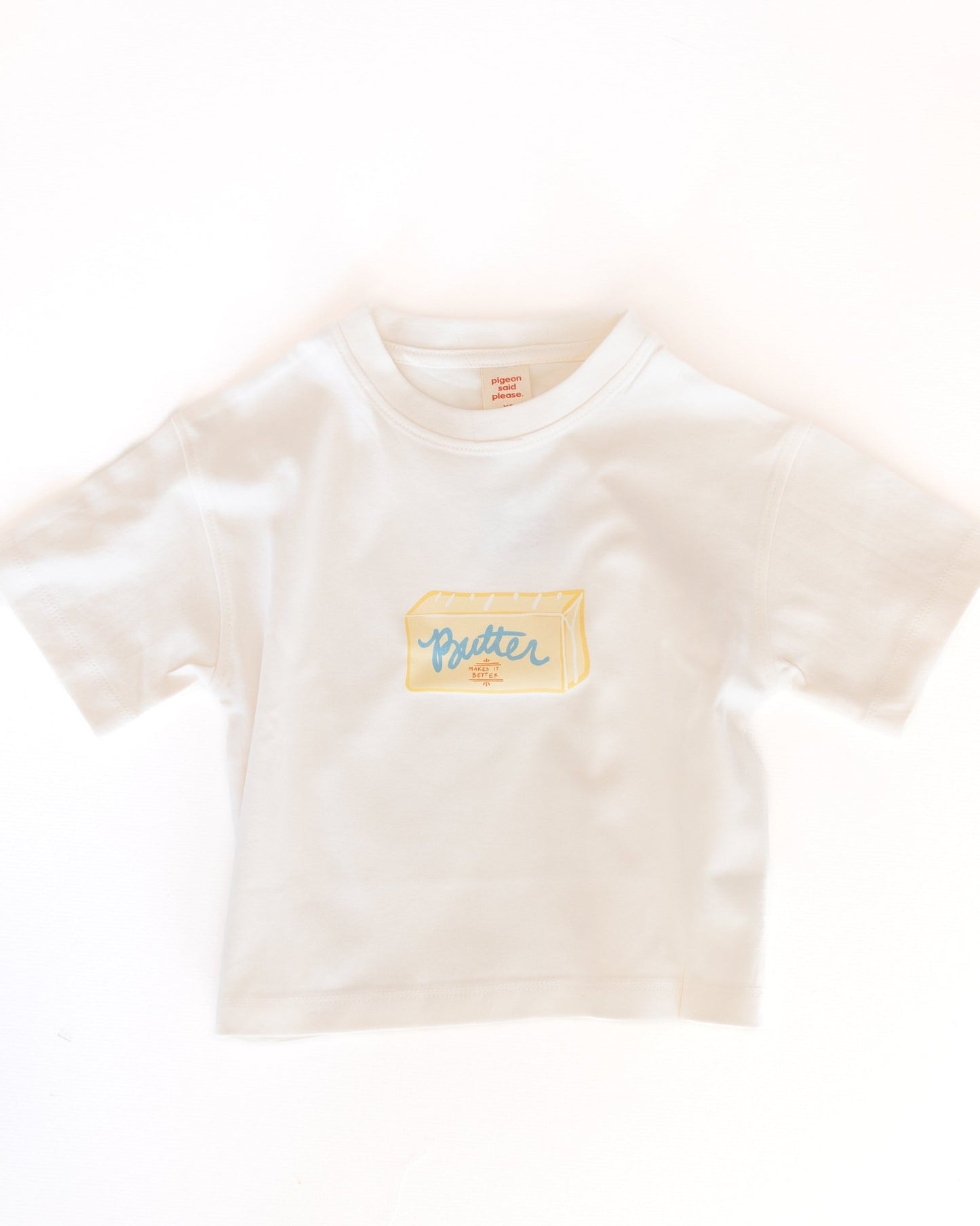 kids butter stick tee - Pigeon said please