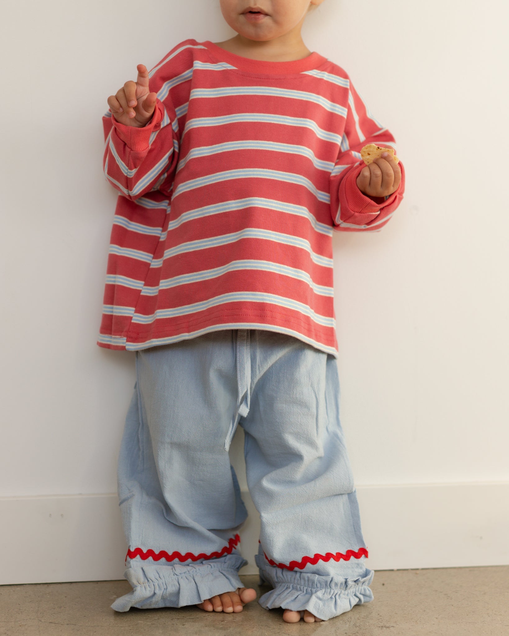 kids ruffle pants - Pigeon said please