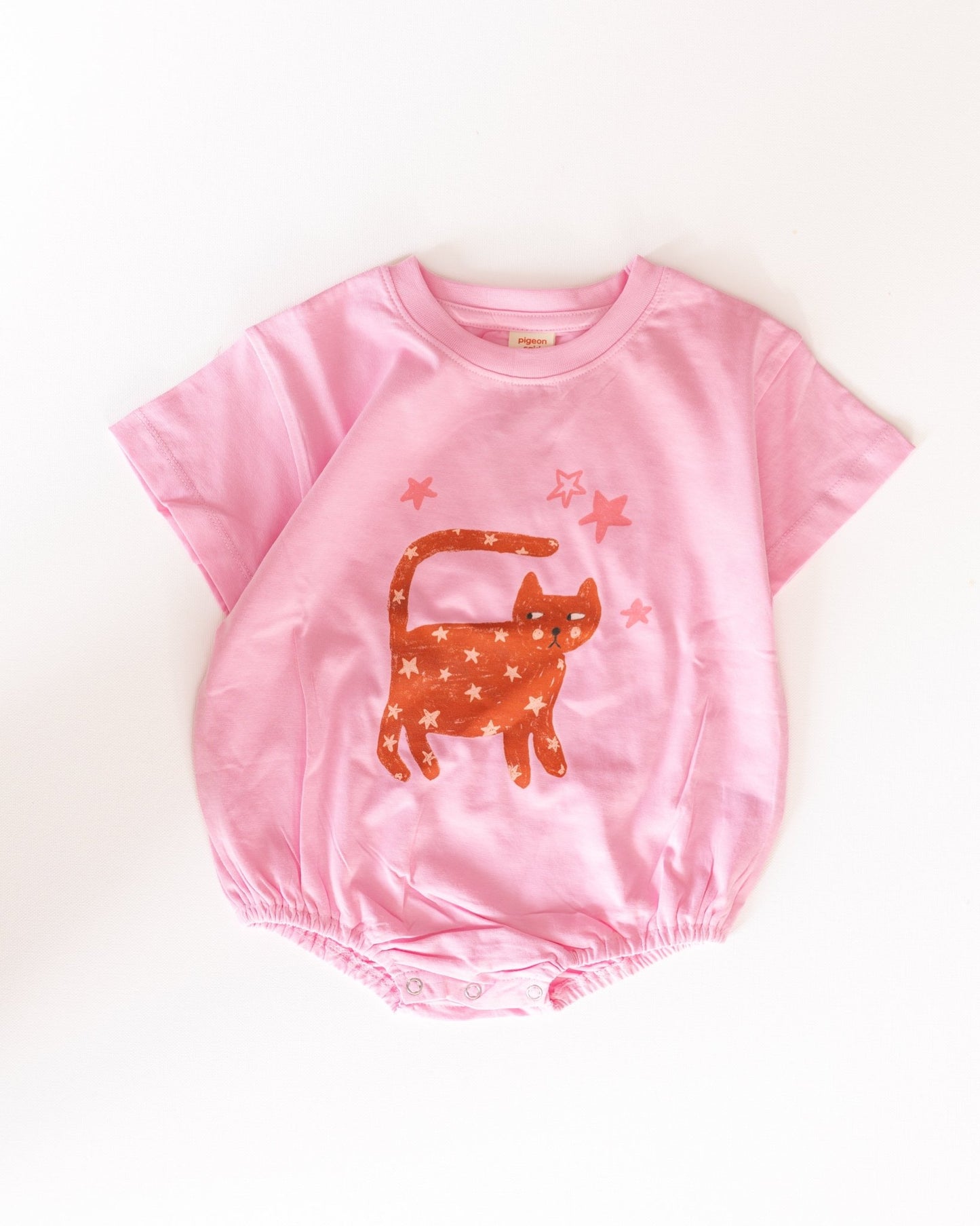 lucky kitten romper - Pigeon said please