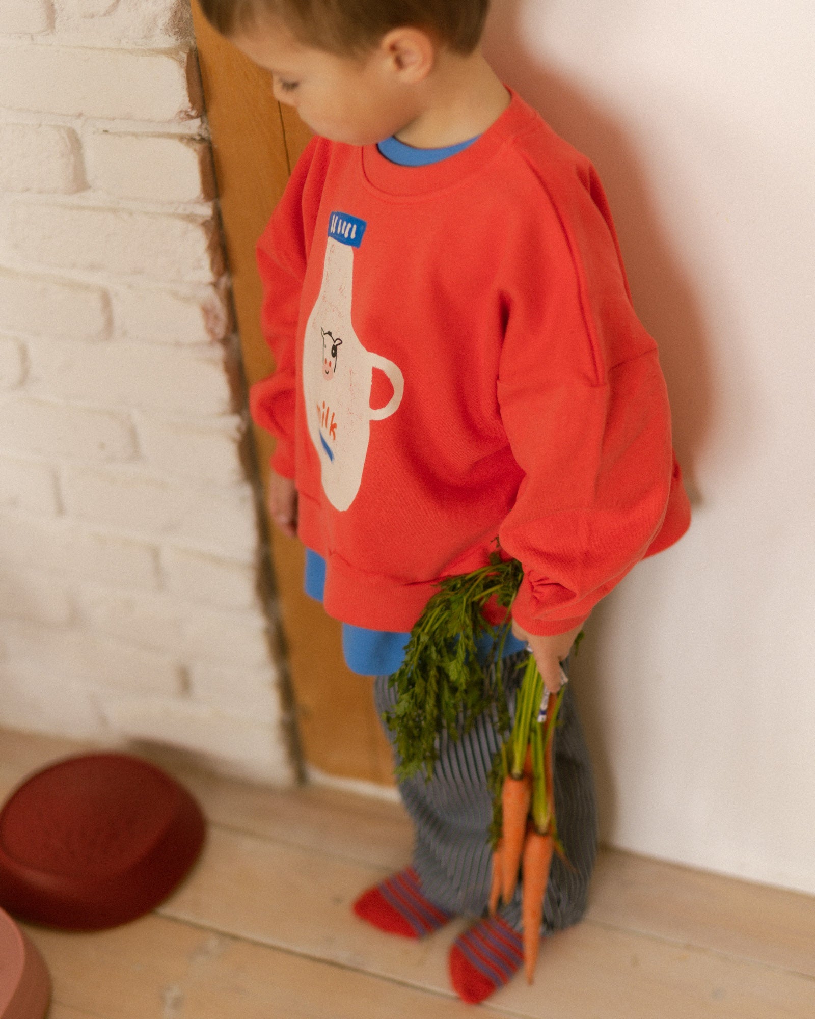 milk jug sweatshirt - Pigeon said please