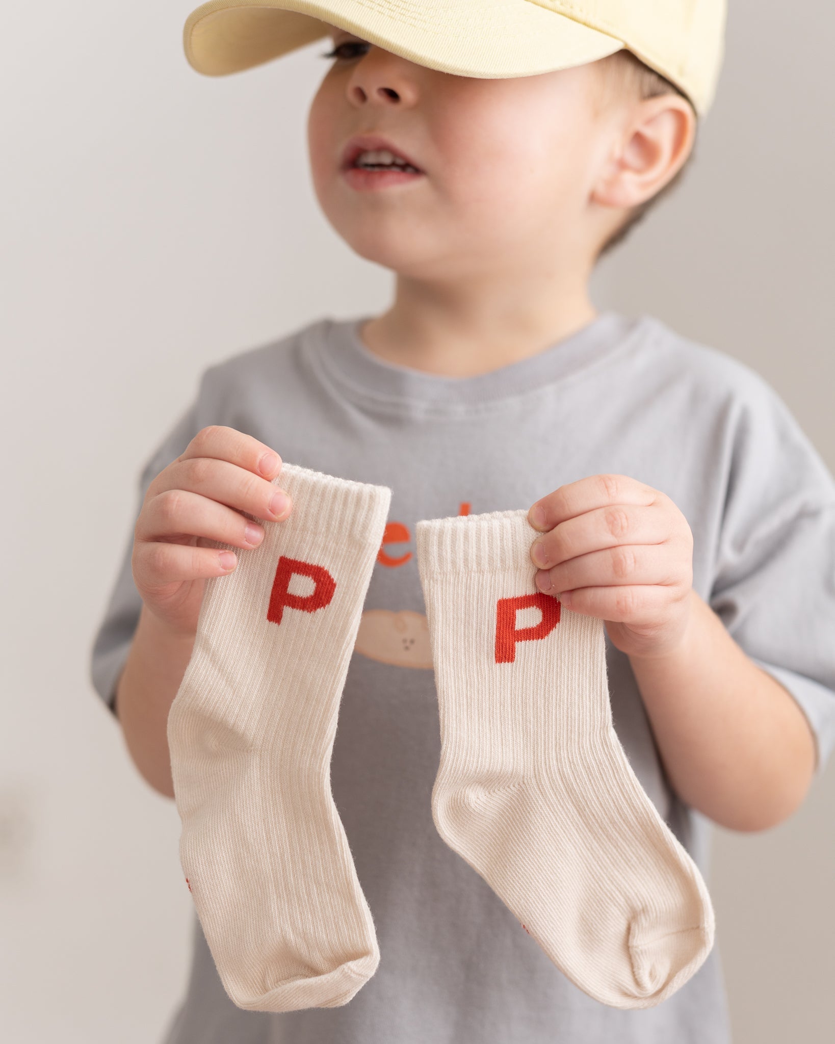 p is for please socks - Pigeon said please