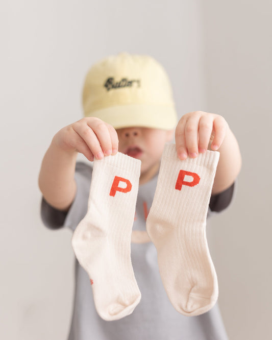 p is for please socks - Pigeon said please