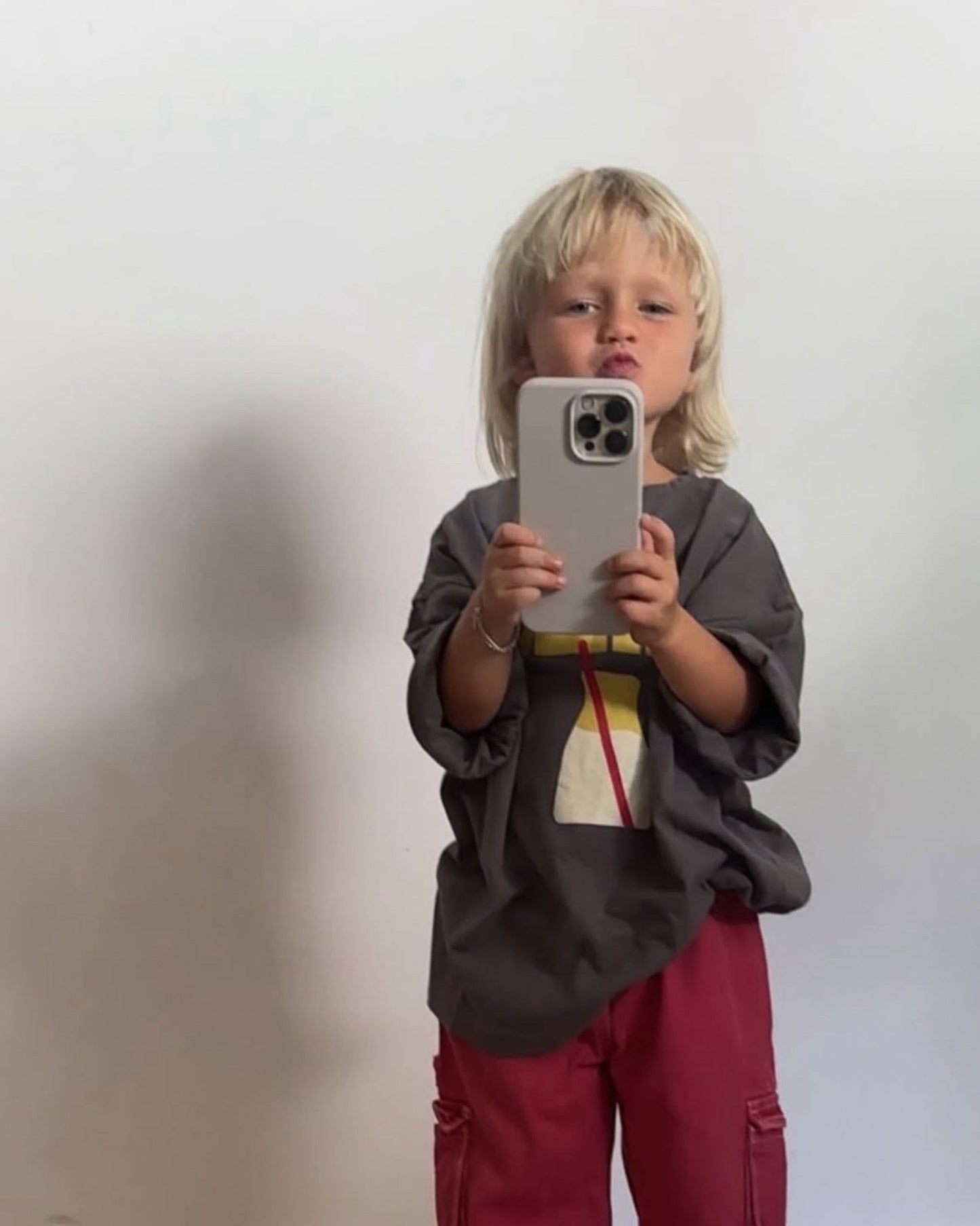 pink milk tee kids - Pigeon said please