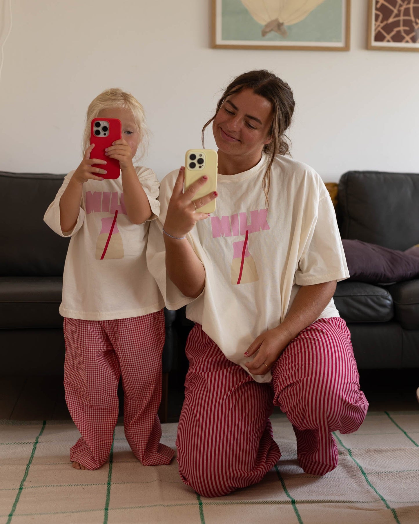 pink milk tee kids - Pigeon said please