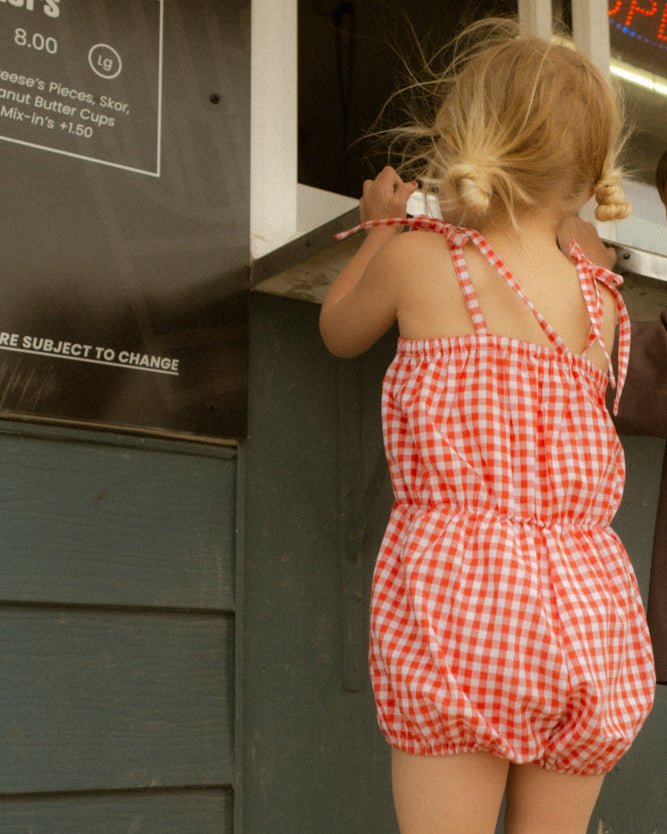 strawberry field romper - Pigeon said please