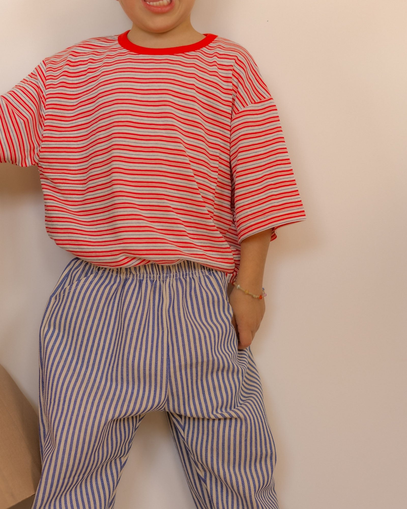 strawberry stripes tee - Pigeon said please