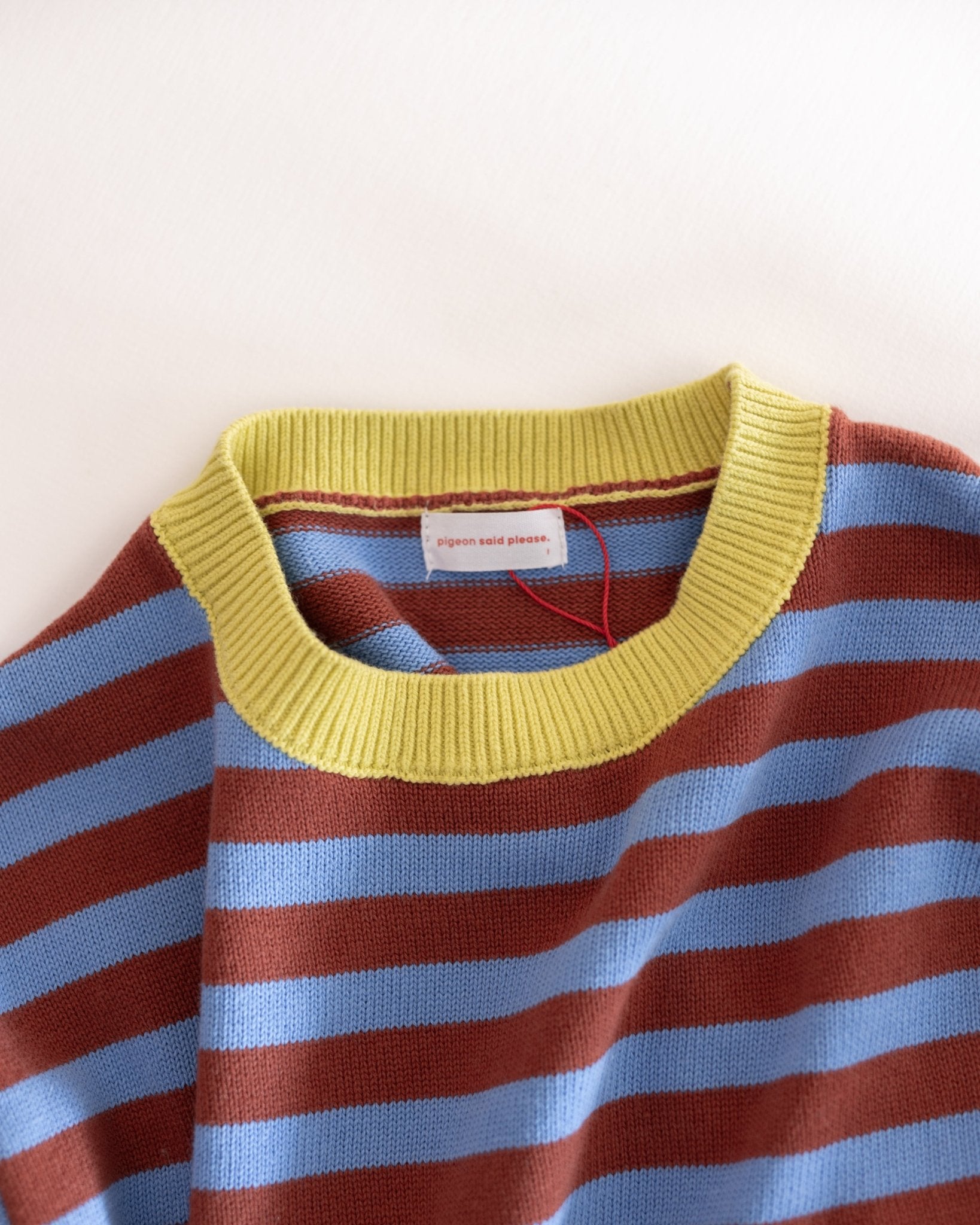 stripe knit pullover - Pigeon said please