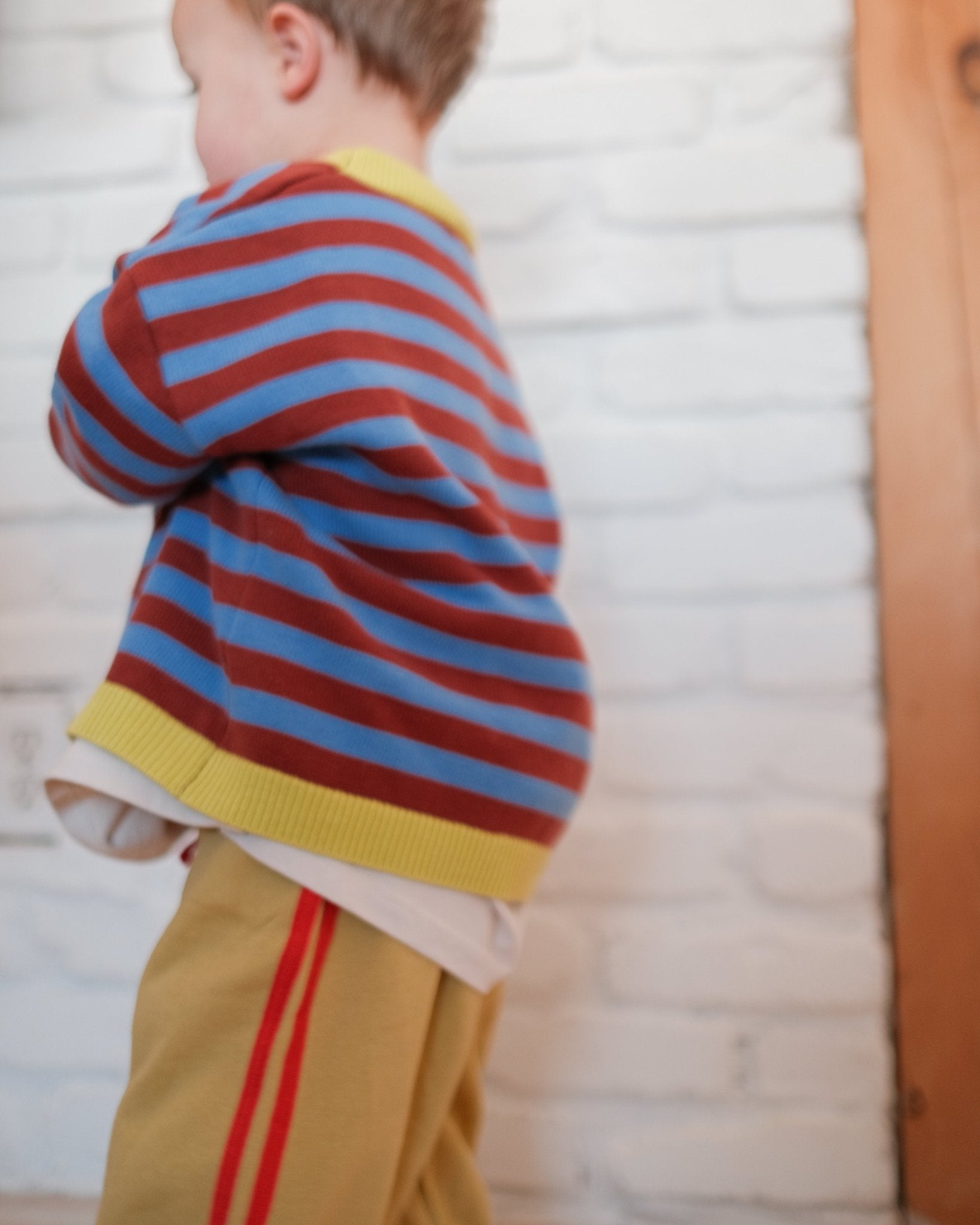 stripe knit pullover - Pigeon said please