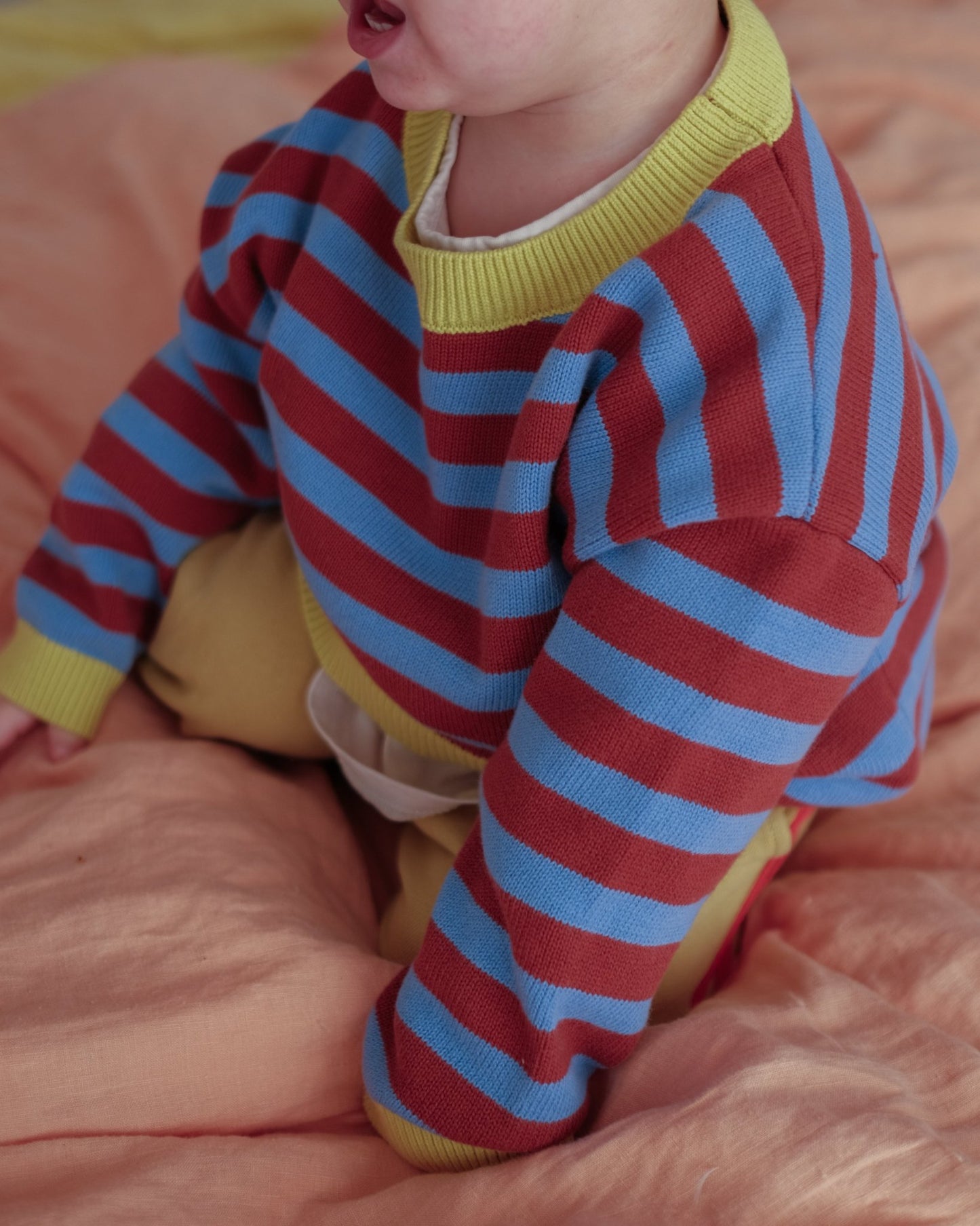 stripe knit pullover - Pigeon said please