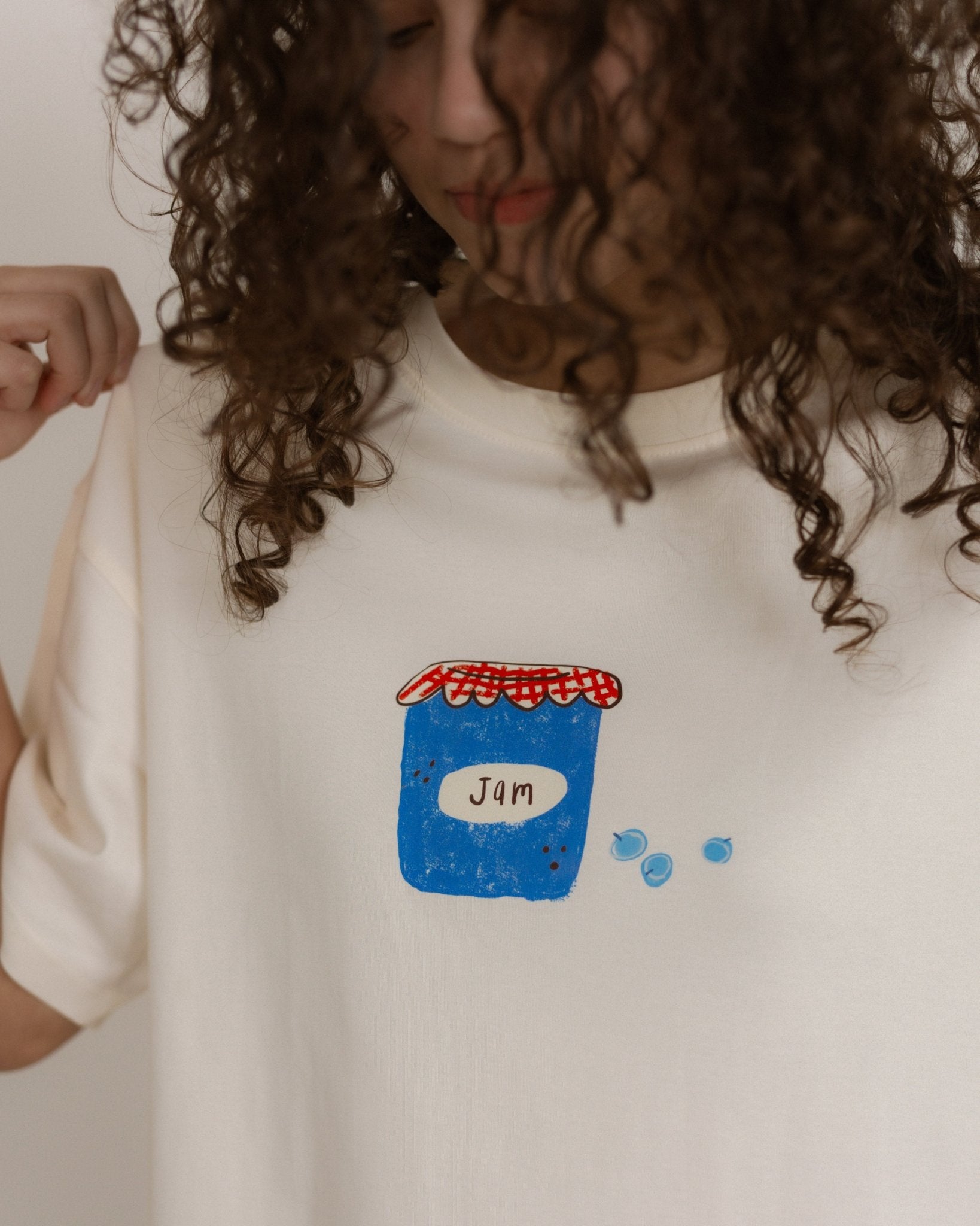 womans blueberries tee - Pigeon said please