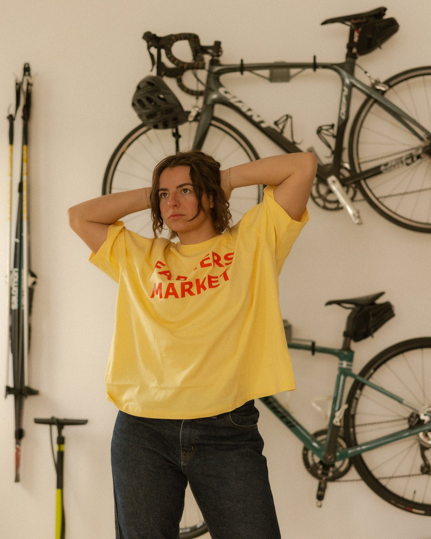 woman's farmers market tee - Pigeon said please