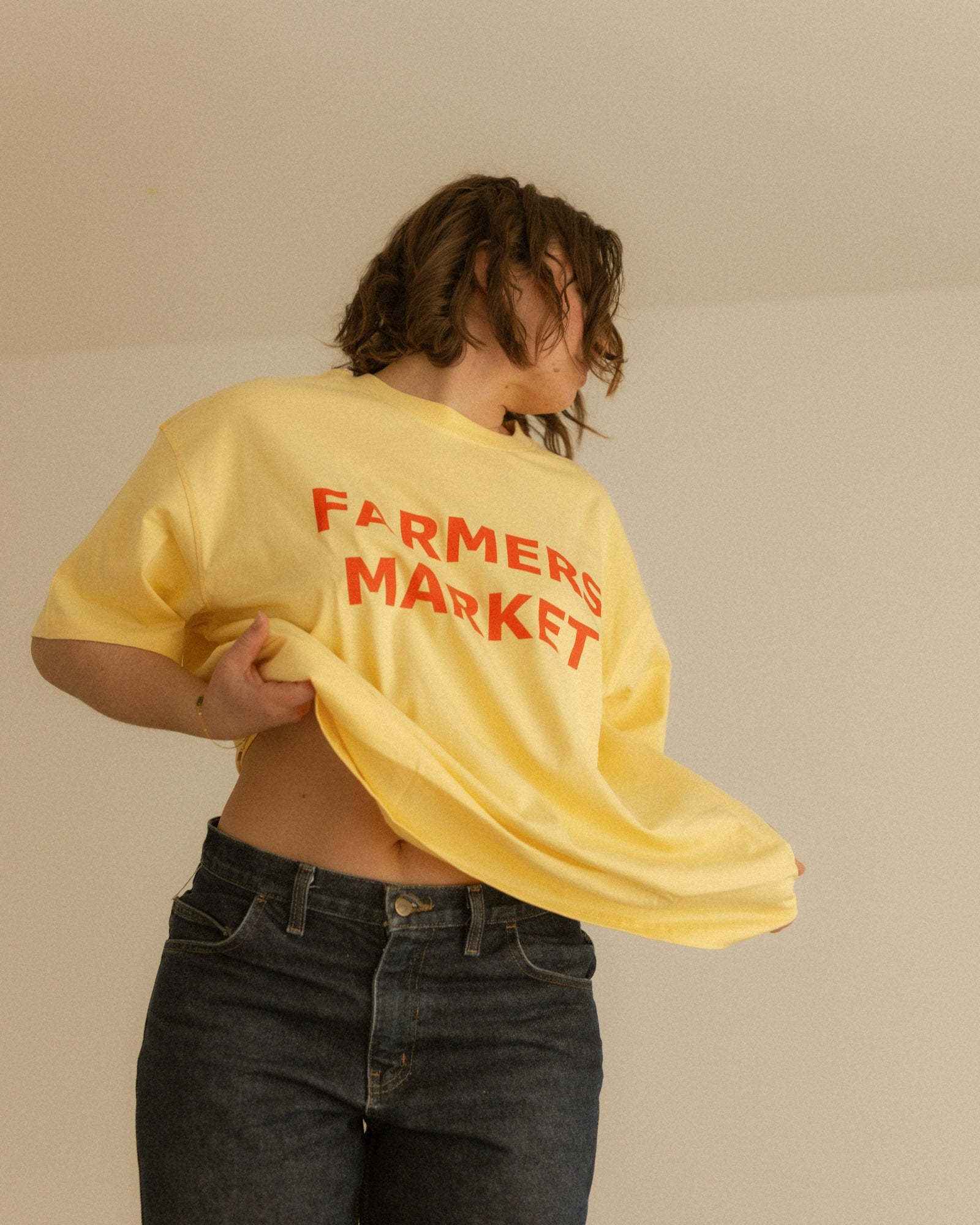 woman's farmers market tee - Pigeon said please