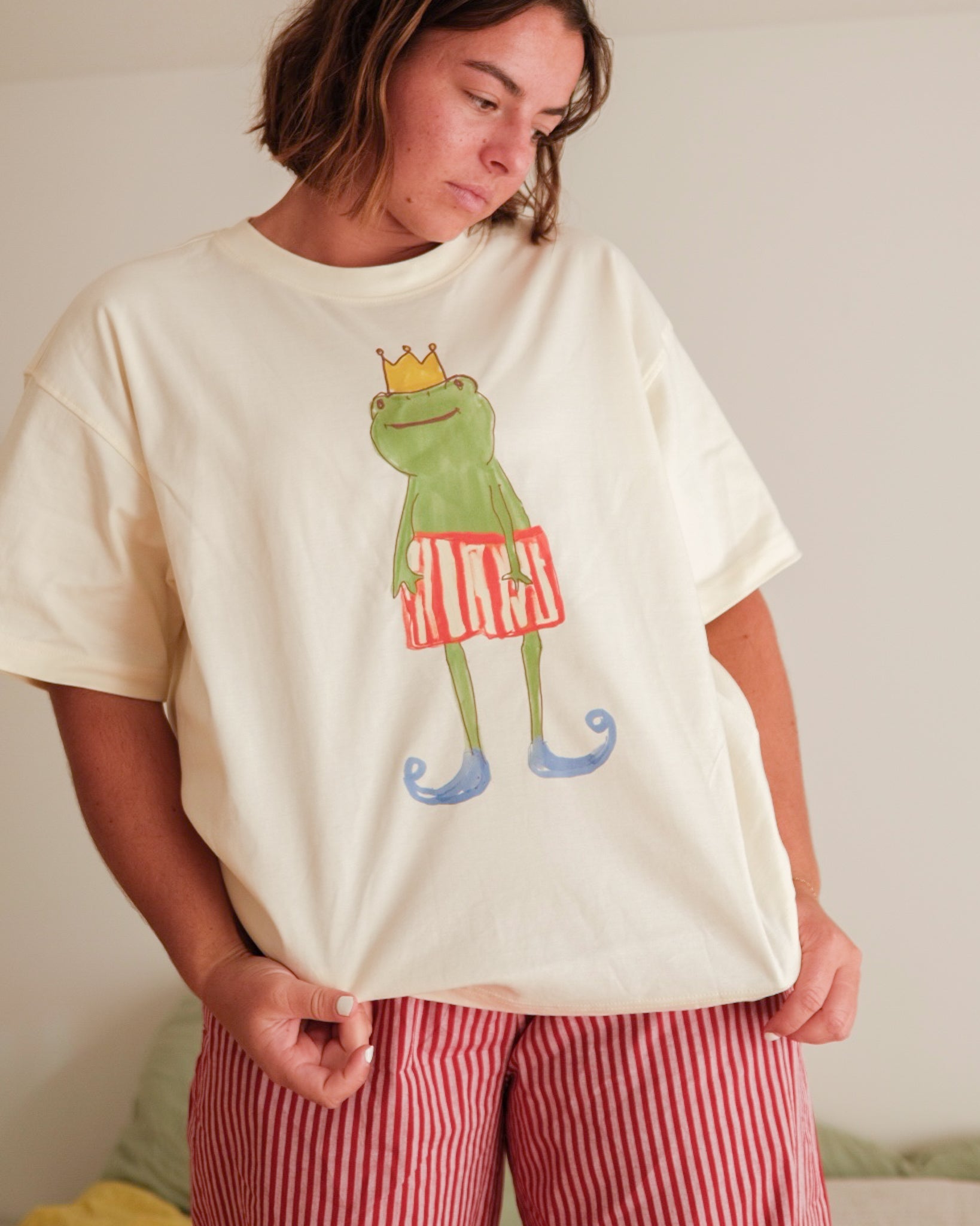 womans frog prince tee - Pigeon said please