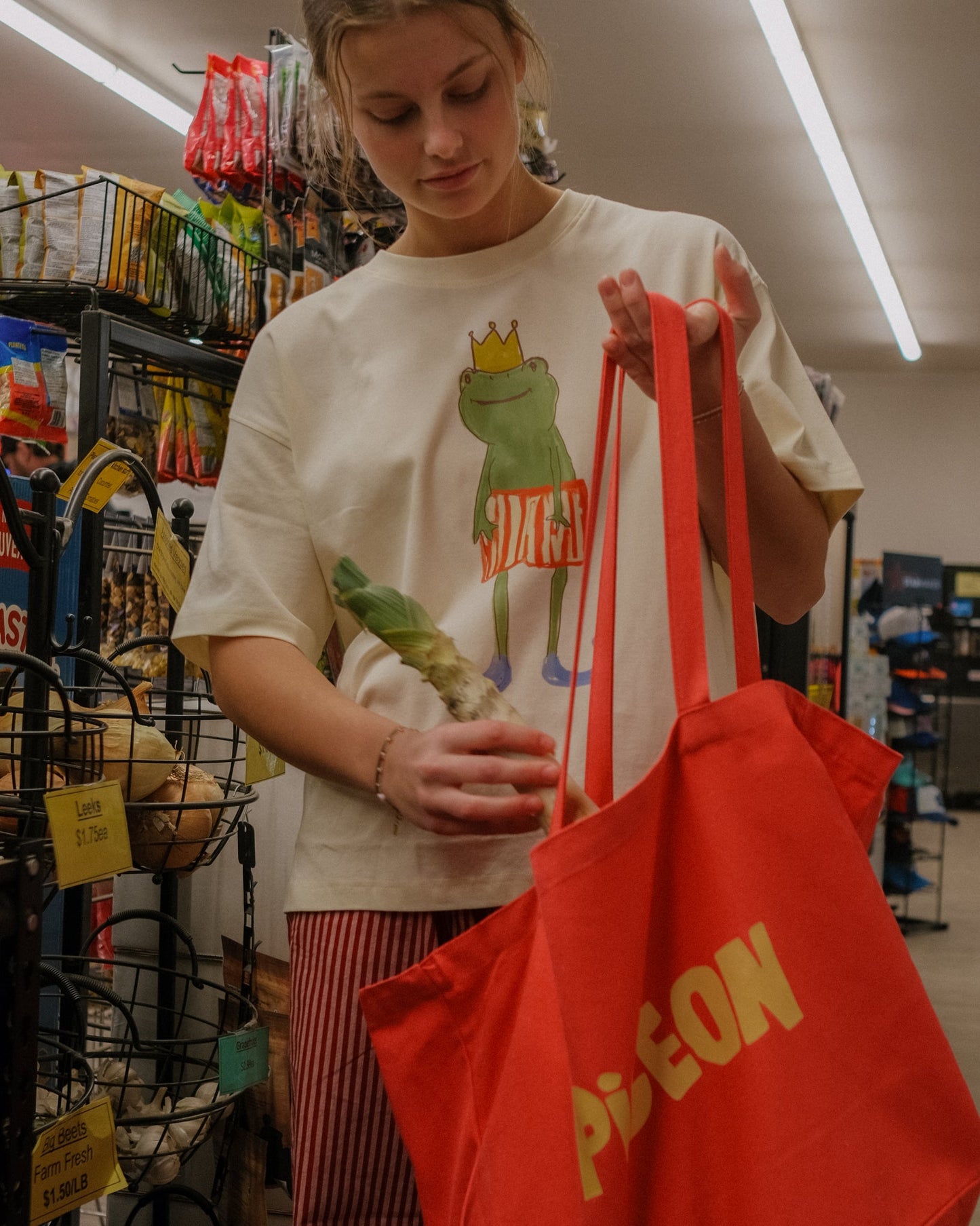 womans frog prince tee - Pigeon said please