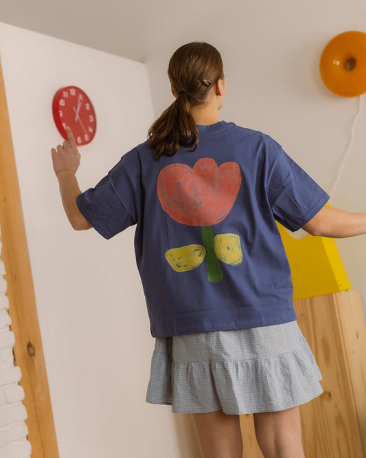 woman's tulip tee - Pigeon said please