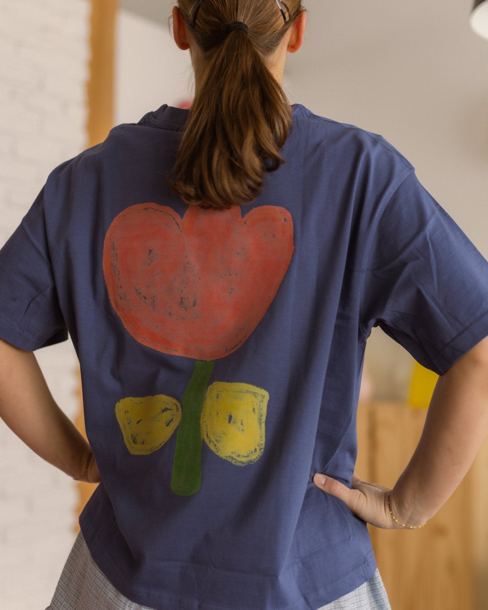 woman's tulip tee - Pigeon said please
